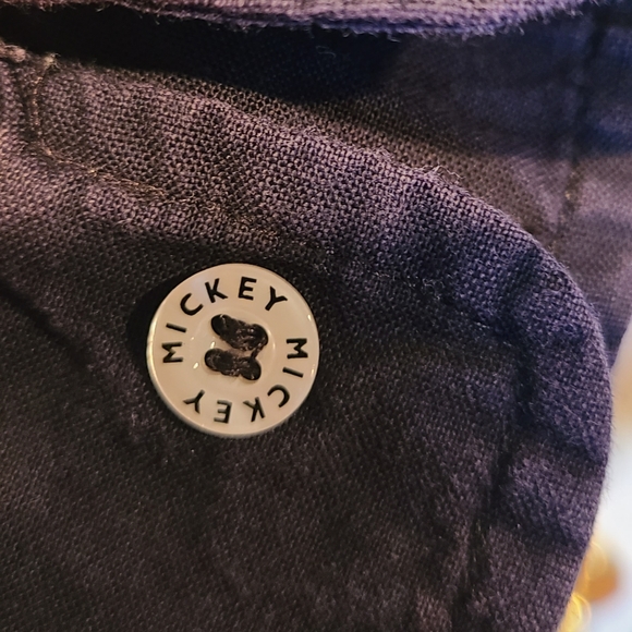 Disney vintage retro Mickey Minnie cotton oxford button down blouse M - Picture 8 of 10